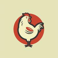 ai generato Vintage ▾ logo di un' pollo. generativo ai foto