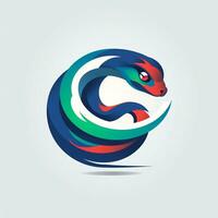 ai generato illustrativo logo di un' serpente. generativo ai foto