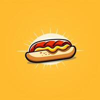 ai generato illustrativo logo di un' hot dog. generativo ai foto