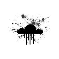 ai generato grunge nube logo. generativo ai foto