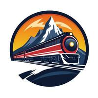 ai generato emblema logo di un' treno. generativo ai foto