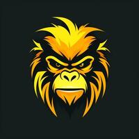 ai generato emblema logo di un' gorilla testa. generativo ai foto