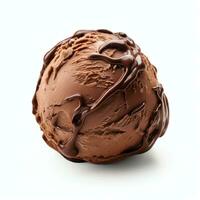 ai generato cioccolato ghiaccio crema palla vero foto fotorealistico