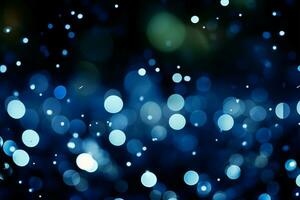 ai generato blu sogni astratto bokeh luci creare un incantevole atmosferico Schermo foto