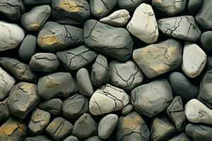 ai generato roccia ispirato modello senza soluzione di continuità sfondo cattura il essenza di strutturato continuità foto