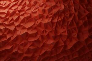 ai generato astratto sfondo di rosso poligonale origami. generativo ai foto