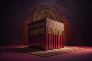 ai generato illustrazione di islamico santo kaaba. generativo ai foto