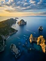 ai generato capri isola costa di meridionale Italia foto