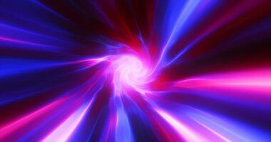 viola hypertunnel Filatura velocità spazio tunnel fatto di contorto vorticoso energia Magia raggiante leggero Linee astratto sfondo foto