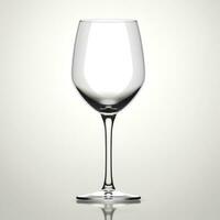 ai generato vino bicchiere isolato su bianca foto