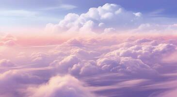 ai generato un aereo cielo sfondo con nuvole foto