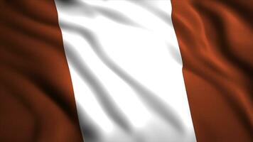 il luminosa bandiera di Perù.motion.a bicolore bandiera nel animazione quello ondeggia come Se nel il vento. foto