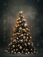 ai generato decorativo Natale albero, foto