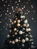 ai generato decorativo Natale albero, foto