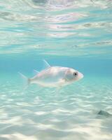 ai generato realistico pesce nuoto nel il oceano subacqueo foto