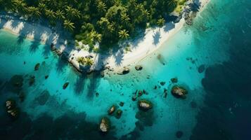 ai generato laguna continentale isola paesaggio foto