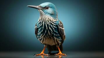 ai generato storno uccello blu animale natura foto