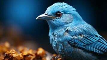 ai generato blu tanager uccello natura natura foto