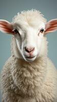 ai generato pecora lana bianca animale per musulmano celebrazione religioso giorno foto