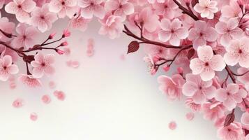 ai generato primavera sakura sfondo con copia spazio foto