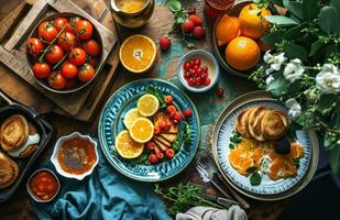 ai generato prima colazione menù idee per estate, foto