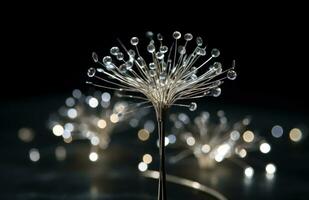 ai generato voi non vedere fuochi d'artificio nel il cielo su Natale, foto