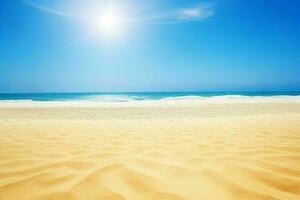 ai generato cielo e sabbia di il spiaggia. professionista foto