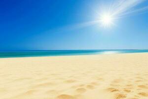 ai generato cielo e sabbia di il spiaggia. professionista foto