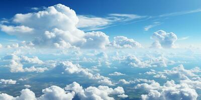 ai generato paesaggio nuvoloso, aereo paesaggio con nuvole foto
