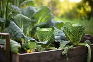 ai generato fresco biologico Bruxelles germogli in crescita nel il giardino. in crescita proprio frutta, verdure. ai generato foto