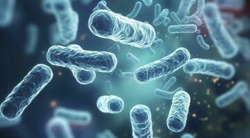 ai generato legionella pneumofila batteri. medico 3d illustrazione. ai generato foto