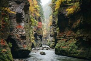 ai generato un' bellissimo canyon. ai generato foto