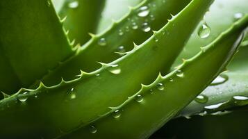 ai generato visualizzare il presentazione di il pianta aloe vera. generativo ai foto