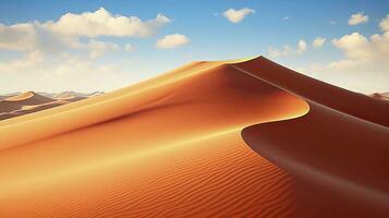 ai generato deserto con magico sabbie e dune come ispirazione per esotico avventure nel asciutto climi. ai generato. foto