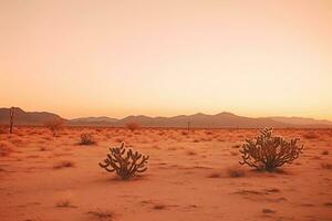 ai generato un' fotografia di deserto a crepuscolo foto