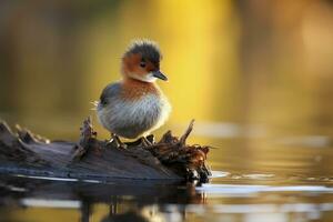 ai generato poco svasso, tachibaptus ruficollis. ai generato foto