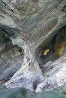 marmo grotte santuario, strano roccia formazioni causato di acqua erosione, generale carrera lago, puerto rio tranquillo, aysen regione, patagonia, chile foto