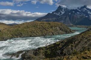 flusso, torres del paine nazionale parco, cileno patagonia, chile foto
