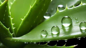 ai generato visualizzare il presentazione di il pianta aloe vera. generativo ai foto