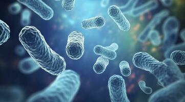 ai generato legionella pneumofila batteri. medico 3d illustrazione. ai generato foto