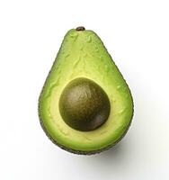 ai generato avocado su bianca sfondo. ai generato foto