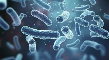 ai generato legionella pneumofila batteri. medico 3d illustrazione. ai generato foto