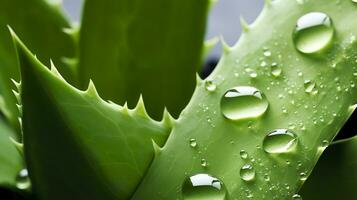 ai generato visualizzare il presentazione di il pianta aloe vera. generativo ai foto