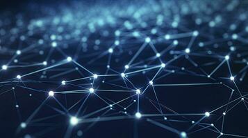 ai generato astratto digitale connessioni con dati e blockchain tecnologia. ai generato foto