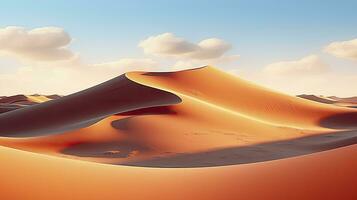 ai generato deserto con magico sabbie e dune come ispirazione per esotico avventure nel asciutto climi. ai generato. foto