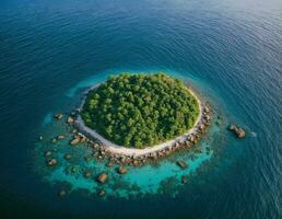 ai generato aereo Visualizza di bellissimo isola. ai generato foto