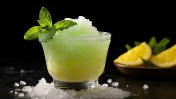 ai generato acida caramella cocktail con menta foglia ai generativo foto