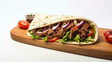 ai generato fresco e gustoso doner kebab ai generativo foto