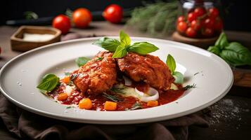 ai generato caldo e speziato fritte pollo ai generativo foto