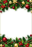 ai generato Natale confine telaio illustrazione foto